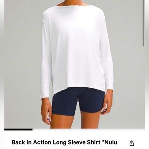 NWT Lululemon | Back in Action Long Sleeve | White | Nulu